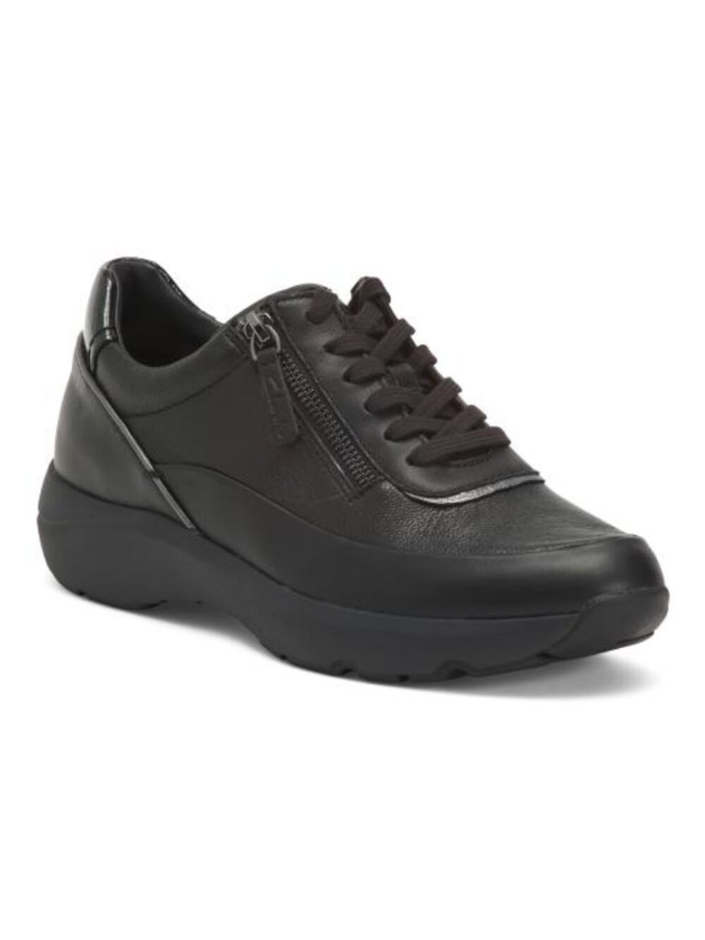 CLARKS Leather Tivoli Zip Comfort Shoes